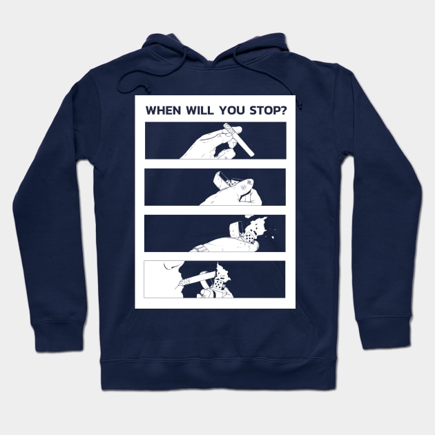 Anime smoking sarcasm quote "When will you stop?" Hoodie by Elsieartwork